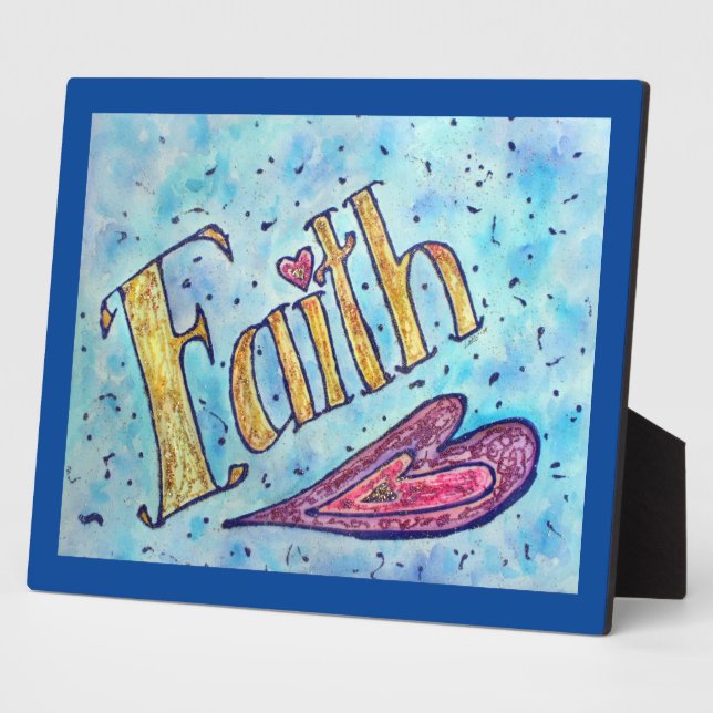 Faith Inspirational Word Painting Poem Plaque (Side)