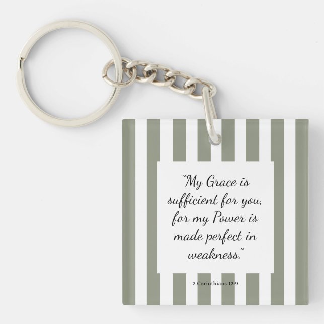 Faith-Inspired Bible Verse Keychain (Front)