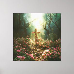 Faith-inspired Holy Spirit wall art with a nature 