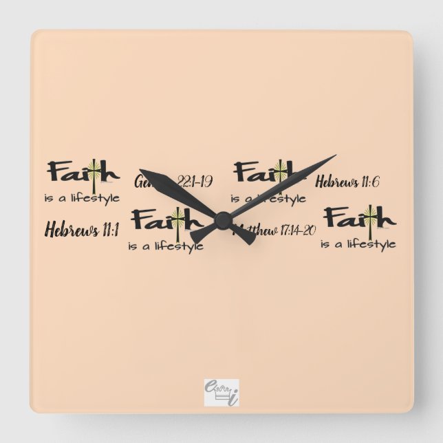 "Faith is a Lifestyle" Wall Clock (Front)
