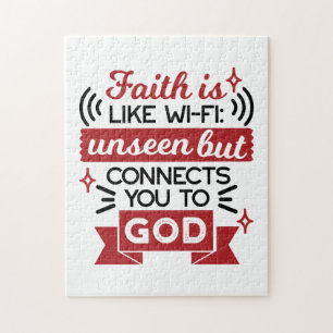 Faith Is Like Wi-Fi Unseen But Connects You To God Jigsaw Puzzle