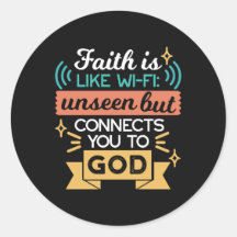 Faith Is Like WiFi Funny Christian Quote Art