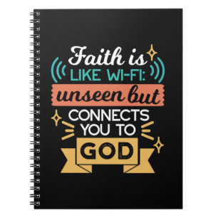 Faith Is Like WiFi Funny Christian Quote Art Notebook
