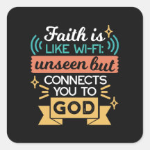 Faith Is Like WiFi Funny Christian Quote Art