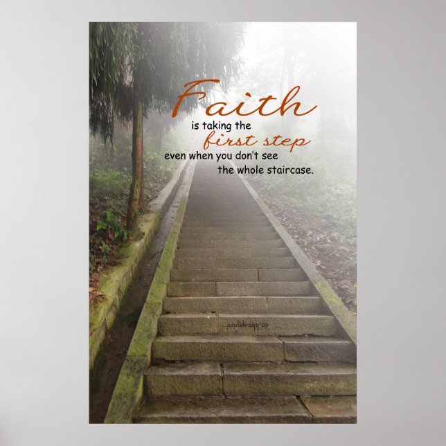 Faith is Taking the First Step Poster (Front)
