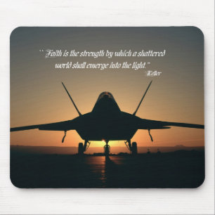 Faith is the strength by which a shattered world s mouse pad
