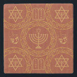 Faith Jewish Stone Coaster<br><div class="desc">Feel good faith coasters! Enjoy!</div>