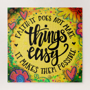 Faith Joli Floral Inspirivity Jigsaw Puzzle