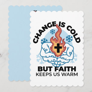 Faith Keeps Us Warm -  Uplifting Winter Artwork