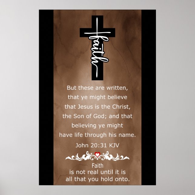 Faith Life Through Jesus Name Poster (Front)