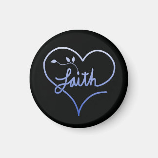 Faith like mustard seeds heart design magnet