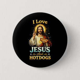 Faith, Love, and Hotdogs 2 Inch Round Button