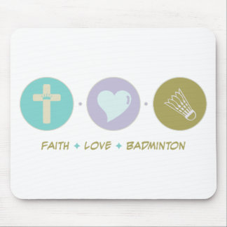Faith Love Badminton Mouse Pad