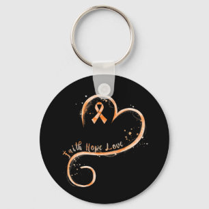 Faith Love Hope Courage  Aml Leukaemia Awareness  Keychain