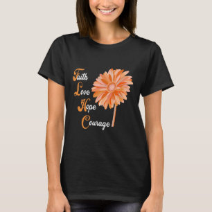 Faith Love Hope Courage Aml Leukemia Awareness T-Shirt