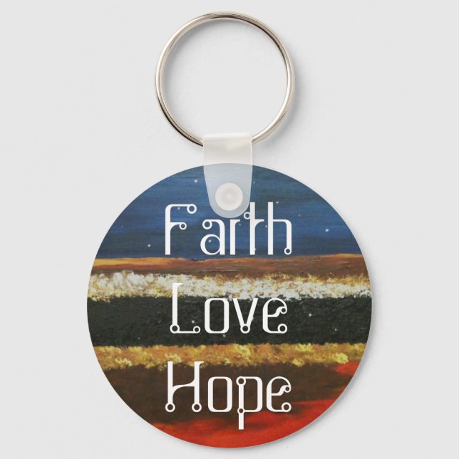 faith love hope keychaine keychain (Front)