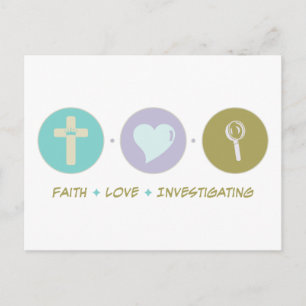 Faith Love Investigating Postcard