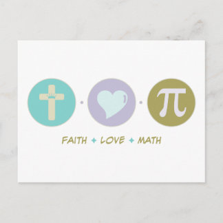 Faith Love Math Postcard
