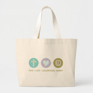Faith Love Occupational Therapy Large Tote Bag