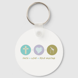 Faith Love Pole Vaulting Keychain