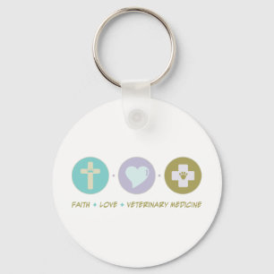 Faith Love Veterinary Medicine Keychain
