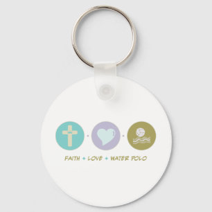 Faith Love Water Polo Keychain