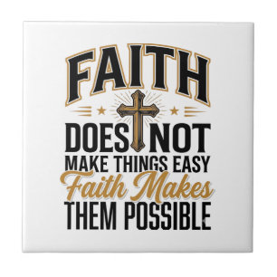 Faith Makes Them Possible Christian Typography Des Tile