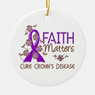 Faith Matters 3 Crohn's Disease Ceramic Ornament