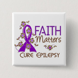 Faith Matters 3 Epilepsy 2 Inch Square Button