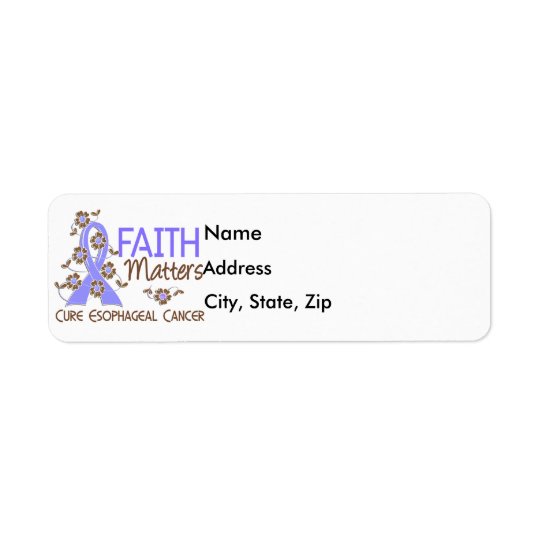 Faith Matters 3 Esophageal Cancer Return Address Label
