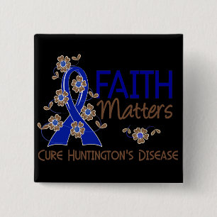 Faith Matters 3 Huntington's Disease 2 Inch Square Button