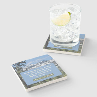 Faith Message - Bible Verse - 1 Timothy 1-12 - Stone Coaster