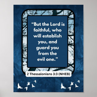 Faith Message - Bible Verse - 2 Thessalonians 3-3  Poster