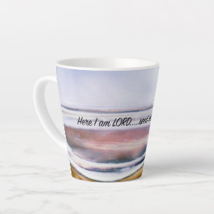 Faith Message Here I am LORD send me Isaiah 6:8 Latte Mug