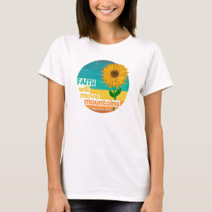 Faith Move Mountains Christian Design T-Shirt