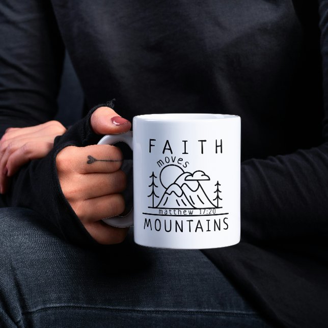 Faith Moves Mountains Matthew 17:20 Christian Coffee Mug (Creator Uploaded)