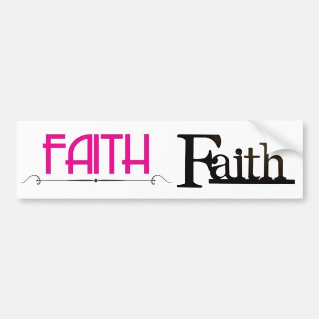 Faith Name Tags Bumper Sticker (Front)
