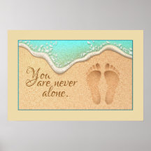 Faith One Set of Footprints in the Sand 