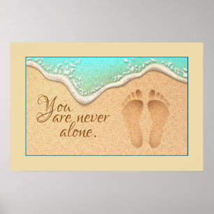 Faith One Set of Footprints in the Sand Poster