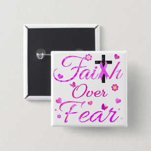 Faith Over Fear 2 Inch Square Button