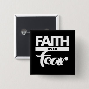 Faith Over Fear 2 Inch Square Button