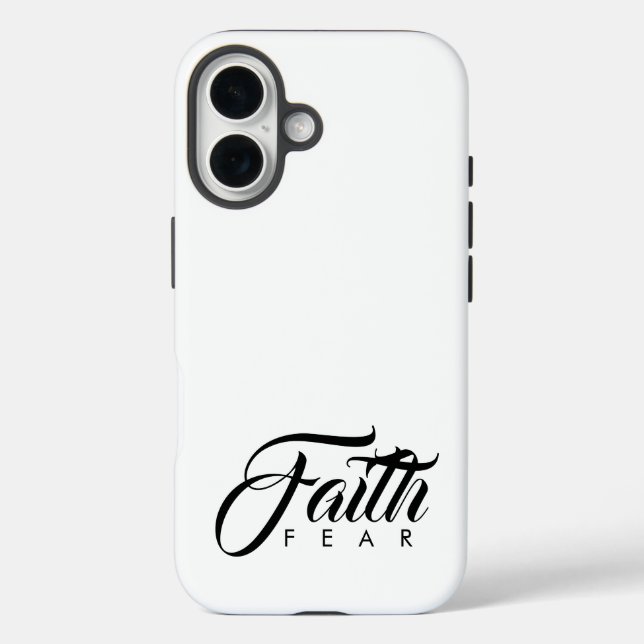 Faith Over Fear Black and White Case-Mate iPhone Case (Back)