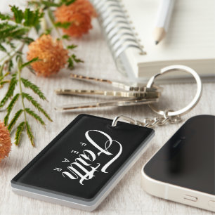Faith Over Fear Black Keychain