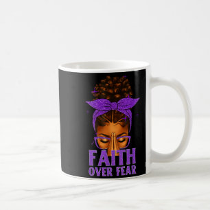 Faith Over Fear Black Women Afro Christian African Coffee Mug