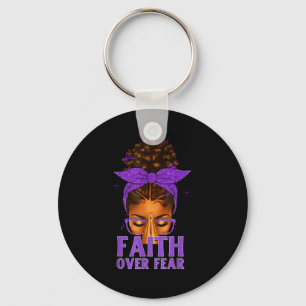 Faith Over Fear Black Women Afro Christian African Keychain