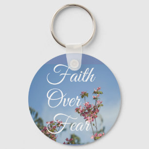Faith over fear Button Keychain
