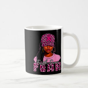 Faith Over Fear Christian Black Women Afro Breast Coffee Mug