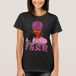 Faith Over Fear Christian Black Women Afro Breast T-Shirt