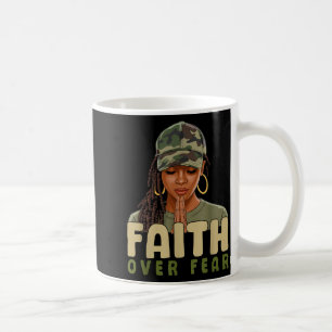 Faith Over Fear Christian Camo African American Af Coffee Mug