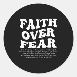 Faith Over Fear Christian Classic Round Sticker